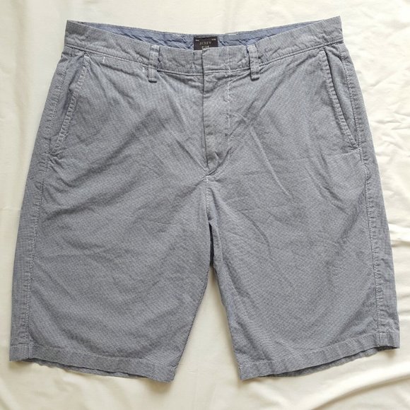 J. Crew Other - J.Crew Club Chino Shorts Blue Mini Houndstooth Men's Size 32 10.5 100% Cotton